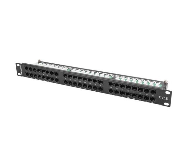 LANBERG Patch Panel 48 czarny PPU6-1048-B - 457383 - zdjęcie 4